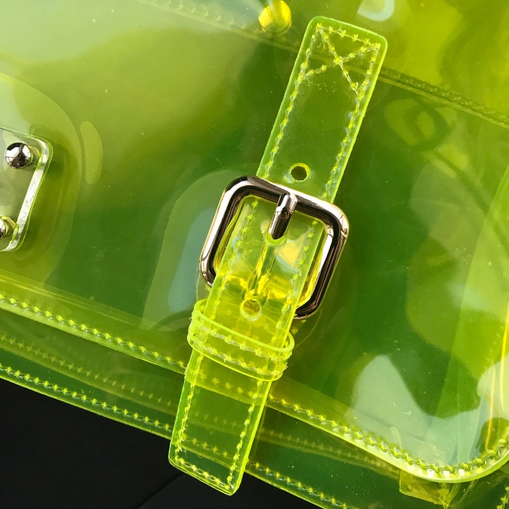 KATE SPADE See-through Neon Yellow Clutch! RARE!👽 - Picture 7 of 7